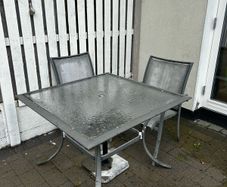 Garden table and two chairs