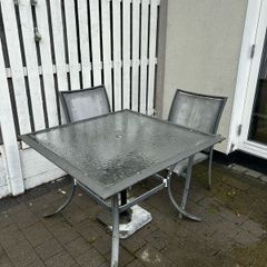 Garden table and two chairs