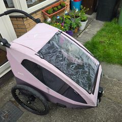 Pink Hauck duo bike trailer/buggy