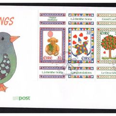 1995 Ireland Greetings Booklet Commemorative Stamps An Post First Day Cover (FDC)