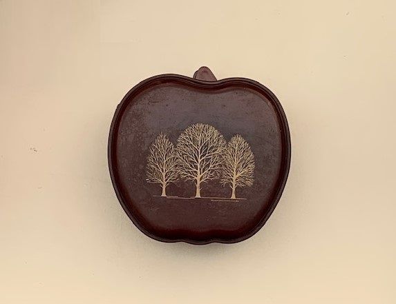 Vintage Japanese Apple-shaped Coaster Set 1970s