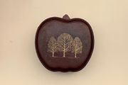 Vintage Japanese Apple-shaped Coaster Set 1970s