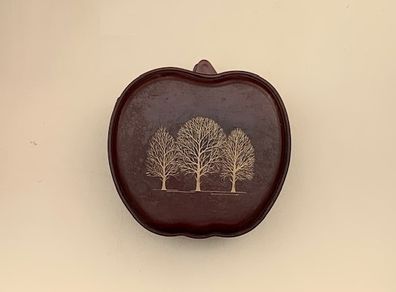 Vintage Japanese Apple-shaped Coaster Set 1970s