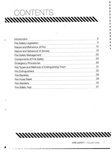Fire Safety Course Notes