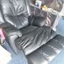 Leather sofa with leather armchair Image 7