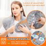 Electric Heating Pad for Back Neck Shoulders Pain Relief, XL 60x100cm Soft Flannel Wrap, Waist Strap, Fast Heat Hot Therapy 6 Heat Settings, Auto-Off Timer, Machine Washable, UK Plug, Grey Image 5