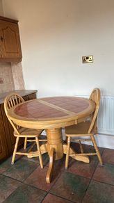 table and two chairs