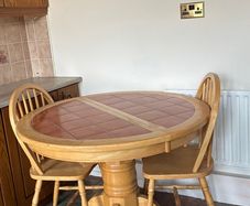 table and two chairs