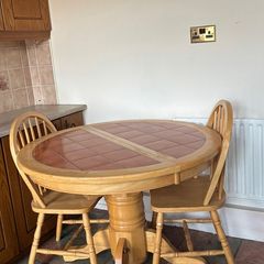 table and two chairs