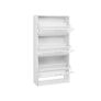 Shoe Cabinet  3 Doors, White, Narrow,, Shoe Rack Image 5