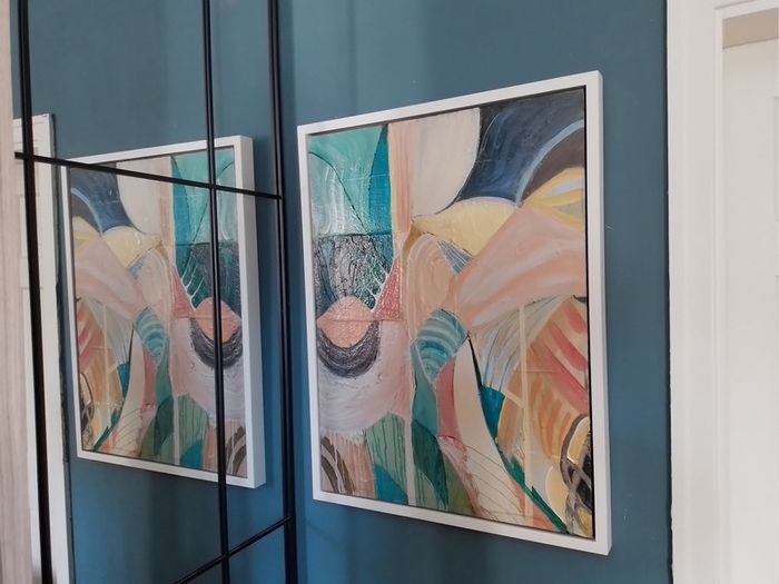 Large Original Abstract Painting Contemporary Art Modern Irish abstract art Framed Warm Art Deco Art