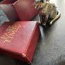 vintage pill box in white metal . Image 3