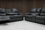 Rita Recliner sofa 3+2 Dark grey