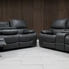 Rita Recliner sofa 3+2 Dark grey