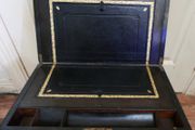 Antique Victorian  Brass Bounded Writing Box (WITH A KEY) 16" X 9" X 6,5"