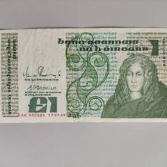 1 Punt Pound Ireland 1989 Queen Medb Banknote
