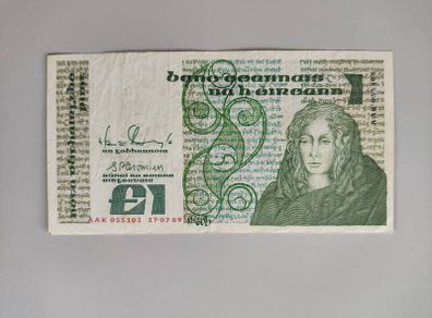 1 Punt Pound Ireland 1989 Queen Medb Banknote