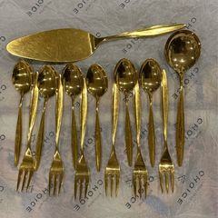 Cutlery/ Desert set sterling silver 800, gold plated