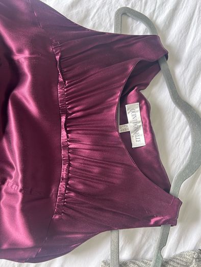 Quin and Donnelly Velvet and silk dress Aubergine/purple colour