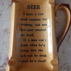 Cigarette  enesco japan beer mug ashtray
