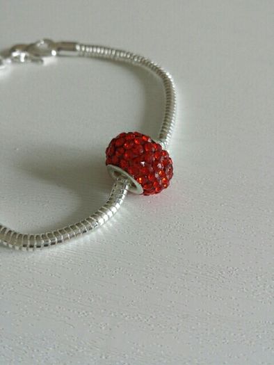 Pandora style silver plated bracelet