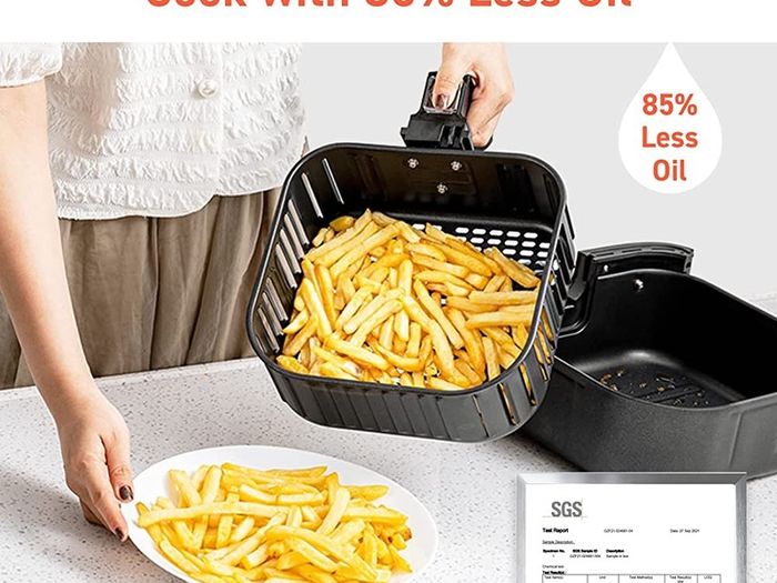Air Fryers Oven, 5.5L XXL Oil Free Air Fryer 1500W with Rapid Air Technology for Healthy Fast Cooking & 55% Energy-Saving, 11 Presets, LED Onetouch Screen, Nonstick Basket, Dishwasher Safe (FREE POSTAGE)