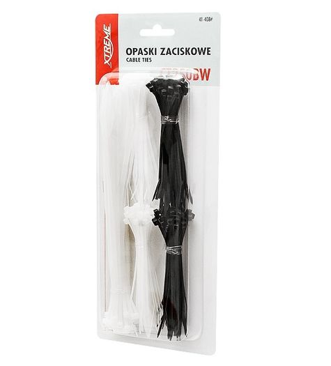 New 250 Pcs 2.5mm Nylon Strong Cable Wraps Ties Black White Repair Set # 1521