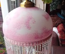1940s glass french ceiling light