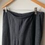 Massimo Dutti Dark Charcoal Grey Wool Wide Leg Trousers Image 3