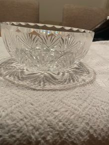 Cut Crystal Glass Bowl
