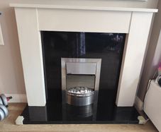 Fire place with heater