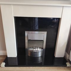 Fire place with heater