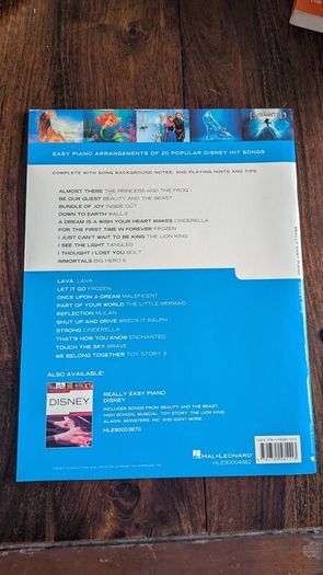 Disney Hits Piano Sheetmusic
