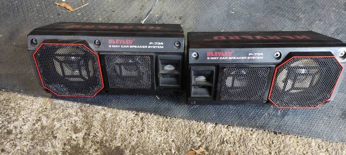 Vintage retro car audio speakers