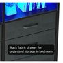 Black Chest of Drawers Bedroom, 9 Fabric Drawers, 130 x 30 x 97cm Image 9