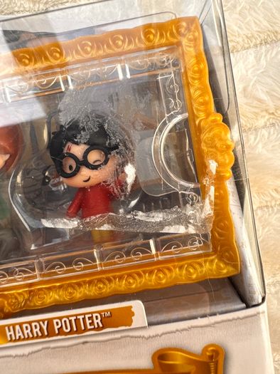 Harry Potter Micro Magical Moments Figures Ron Fluffy Hermione Mini Set Case Damaged Box Please see photos