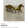 Vintage Brass Horse Cart Image 7