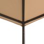 Gazebo Pavilion Tent Canopy 4x4 m Steel Beige Image 3