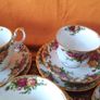 Four Good Royal Albert "Old Country Roses" Trio's Image 5
