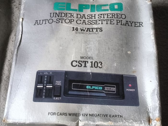 vintage boxed under the dashboard tape player