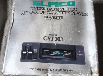 vintage boxed under the dashboard tape player