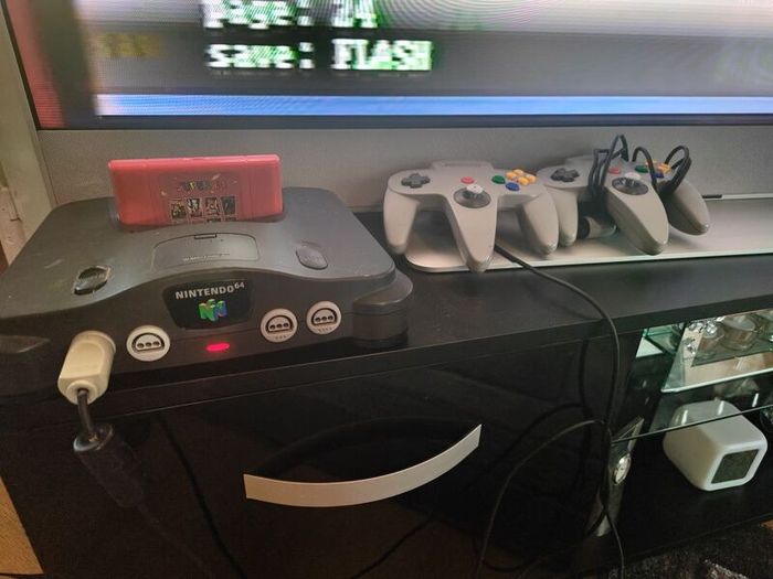 Nintendo 64 with hacked game