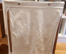 Canvas wooden shoe rack