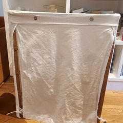 Canvas wooden shoe rack