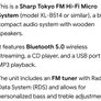 Sharp Blutooth Cd Radio Image 3