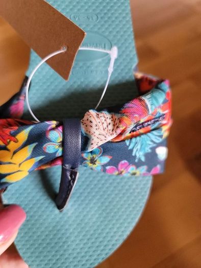 Saint Tropez Havaianas Flip Flops in Blue Floral Print