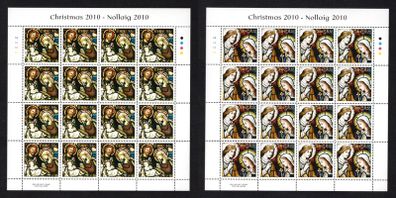 2010 Ireland Christmas Commemorative Stamps Sheetlet Plate 1A1A1A1A Mint Never Hinged (MNH)
