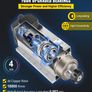 VEVOR 4KW 2220V Air Cooled Spindle Motor ER25 CNC Air Cooling Spindle Motor for CNC Engraving Milling Machine Image 4
