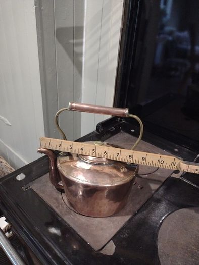 Antique copper kettle