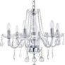 Crystal Chandelier, Clear K9 Crystal Glass Ceiling Light with 6 Arms, Elegant Modern Pendant Lights for Dining Room, Living Room, Hallway, Stairway, Bar Size: D60cm H60cm Chain 60cm (FREE POSTAGE) Image 2